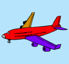 Dibujo Avión de pasajeros pintado por bigtimerush