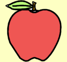 Dibujo manzana pintado por ireneecool