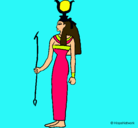 Dibujo Hathor pintado por CeCe 