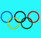 Dibujo Anillas de los juegos olimpícos pintado por luciamacho