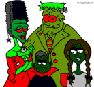 Dibujo Familia de monstruos pintado por ferchubarale