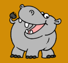 Dibujo Hipopótamo pintado por voopoo