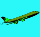 Dibujo Avión en el aire pintado por abion