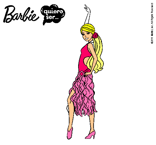 Dibujo Barbie flamenca pintado por sorey