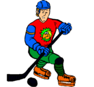 Dibujo Jugador de hockey sobre hielo pintado por francovecc