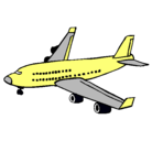 Dibujo Avión de pasajeros pintado por aeroplano