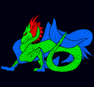 Dibujo Dragón de mar pintado por pokexperta
