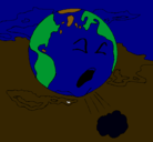 Dibujo Tierra enferma pintado por amapola8