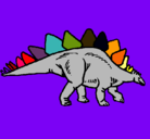 Dibujo Stegosaurus pintado por Bran