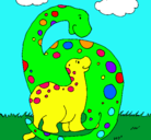 Dibujo Dinosaurios pintado por chiara01