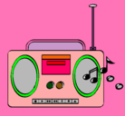 Dibujo Radio cassette 2 pintado por YACQUELINE