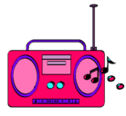 Dibujo Radio cassette 2 pintado por selin