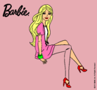Dibujo Barbie sentada pintado por christian1