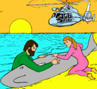 Dibujo Rescate ballena pintado por BALLENAAAAAA