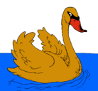 Dibujo Cisne en el agua pintado por vagina