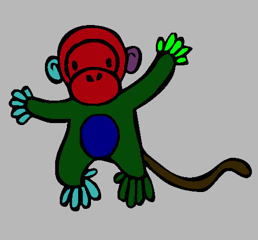 Dibujo Mono pintado por mishelle