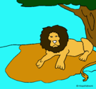 Dibujo Rey león pintado por sebasvilla