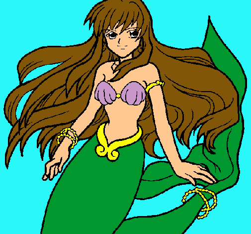 Dibujo Sirena pintado por montsita