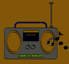 Dibujo Radio cassette 2 pintado por lole1