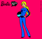 Dibujo Barbie piloto de motos pintado por golpeagolpe