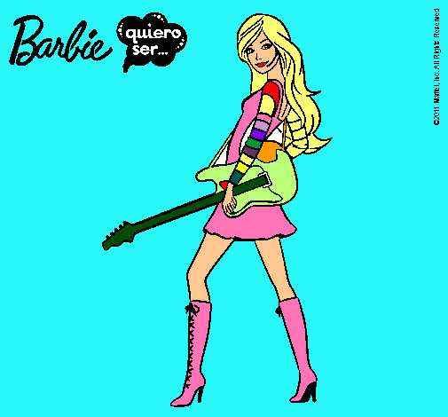 Dibujo Barbie la rockera pintado por christian1