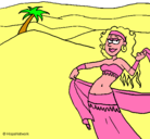 Dibujo Sahara pintado por marielitos
