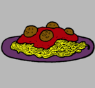 Dibujo Espaguetis con carne pintado por nnapaty