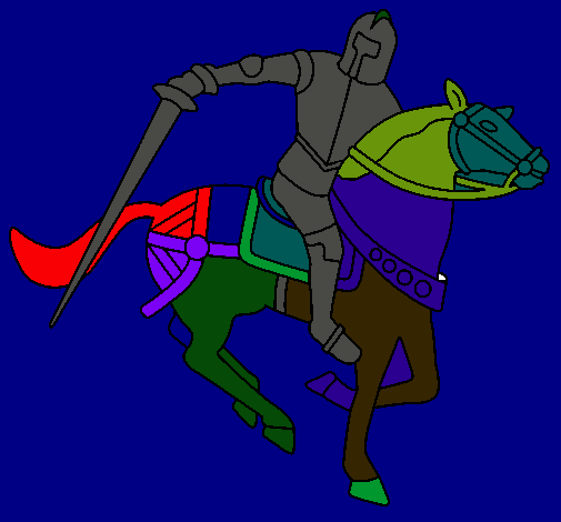 Dibujo Caballero a caballo IV pintado por magnoalejo