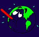 Dibujo Calentamiento global pintado por amapola