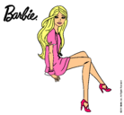 Dibujo Barbie sentada pintado por christian1