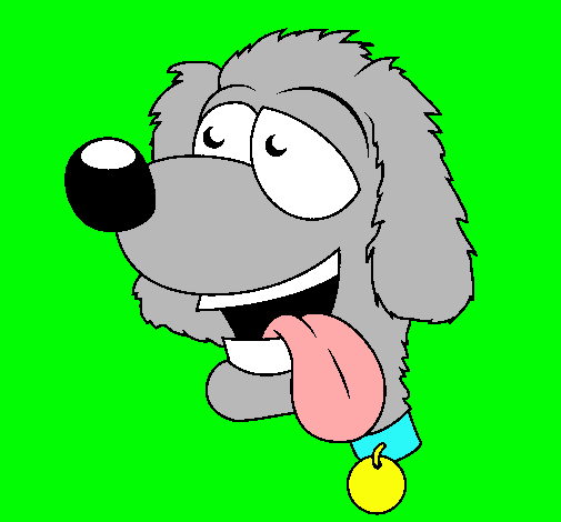 Dibujo Perro con la lengua fuera II pintado por jumba