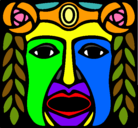 Dibujo Máscara Maya pintado por juanca10