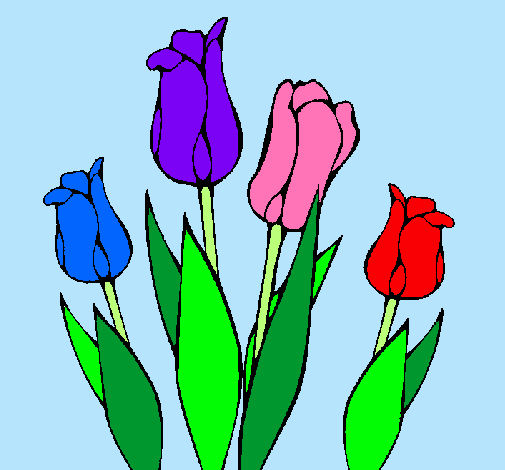 Dibujo Tulipanes pintado por zoyla