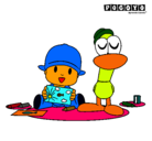 Dibujo Pocoyó y Pato pintado por rodrig