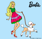 Dibujo Barbie paseando a su mascota pintado por christian1