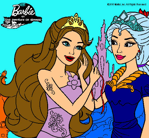 Barbie se despiede de la reina sirena