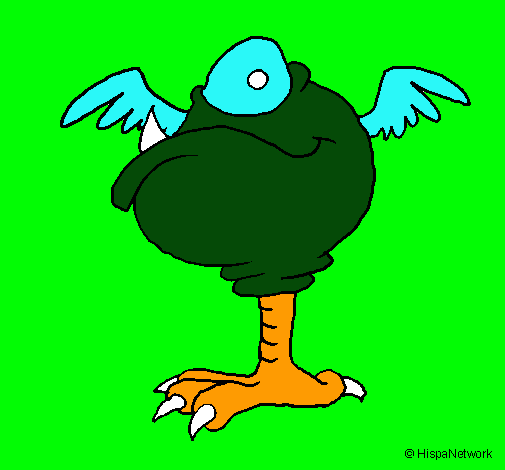 Dibujo Monstruo con pata de gallo pintado por ROSIO