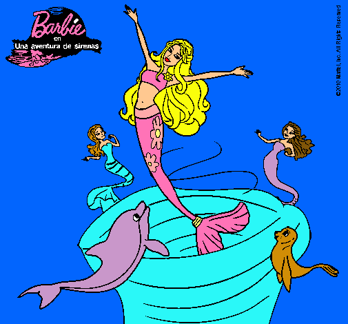 Barbie sirena contenta