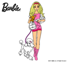 Dibujo Barbie con sus mascotas pintado por sorey