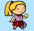 Dibujo Chica tenista pintado por Mirene