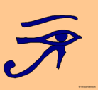 Dibujo Ojo Horus pintado por ANUBIS