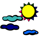 Dibujo Sol y nubes 2 pintado por coichinito