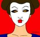 Dibujo Cara de geisha pintado por 1004