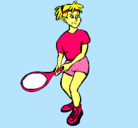 Dibujo Chica tenista pintado por tenista