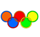 Dibujo Anillas de los juegos olimpícos pintado por rebec