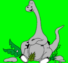 Dibujo Diplodocus sentado pintado por alvaro07