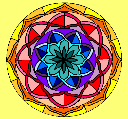 Dibujo Mandala 6 pintado por mahdiak