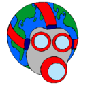 Dibujo Tierra con máscara de gas pintado por mapawilda