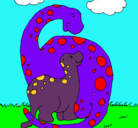 Dibujo Dinosaurios pintado por nico8