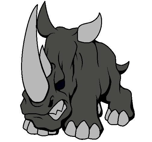 Dibujo Rinoceronte II pintado por chipipi